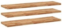 vidaXL Regal Schweberegale 3 Stk. 140x40x4 cm Massivholz &Ouml;lbehandelt, 3-tlg.