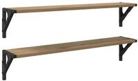 vidaXL Regal Wandregale 2 pcs Artisan-Eiche 80 x 15 x 15,5 cm Holzwerkstoff, 2-tlg.