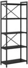 vidaXL B&uuml;cherregal B&uuml;cherregal Schwarz Eichen-Optik 60 x 30 x 155 cm...