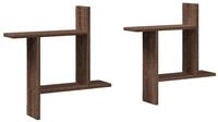vidaXL Regal Wandregale 2 Stk. Braun Eichen-Optik 50x12x50 cm Holzwerkstoff,...