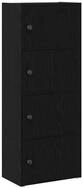 vidaXL B&uuml;cherregal B&uuml;cherregal Schwarz Eichen-Optik 40x24x102 cm...