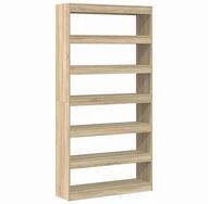 vidaXL B&uuml;cherregal B&uuml;cherregal Sonoma-Eiche 100 x 30 x 198 cm Holzwerkstoff, 1-tlg.