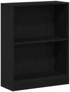 vidaXL B&uuml;cherregal B&uuml;cherregal Schwarz Eichen-Optik 60 x 24 x 76 cm Holzwerkstoff,