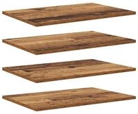 vidaXL B&uuml;cherregal Regalbrett 4 pcs Braun 60 x 40 x 1,5 cm Holzwerkstoff, 4-tlg.