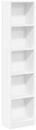 vidaXL B&uuml;cherregal B&uuml;cherregal Wei&szlig; 40x24x176 cm Holzwerkstoff, 1-tlg.