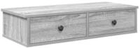vidaXL Regal Wandregal mit Schubladen Grau Sonoma 80x31x17 cm Holzwerkstoff,...