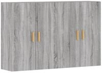 vidaXL Sideboard, Wandschr&auml;nke 2 Stk. Grau Sonoma Holzwerkstoff