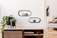 MIRRORS AND MORE Wandregal Joyce, Set 2-tlg., Mit Metallstreben, Wandmontage