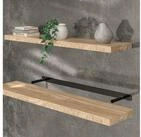 Casaria Wandboard, Eiche H&auml;ngeregal mit Halterung 15kg Tragkraft Wohnzimmer...