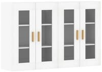 vidaXL Sideboard Wandschr&auml;nke 2 Stk. Wei&szlig; Holzwerkstoff (2 St)
