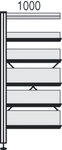 KERKMANN Regal Bibliotheks-Regal libra Regalfeld 1 Fach-/4 B&ouml;den 100x30x230cm