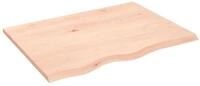vidaXL Regal Wandregal 80x60x2 cm Massivholz Eiche Unbehandelt, 1-tlg.