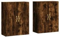 vidaXL Sideboard, Wandschr&auml;nke 2 Stk. R&auml;uchereiche 69,5x34x90 cm