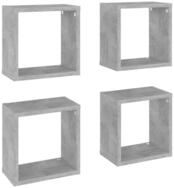 vidaXL Wandregal, W&uuml;rfelregale 4 Stk. Betongrau 26x15x26 cm