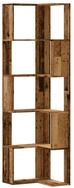 vidaXL B&uuml;cherregal Eck-B&uuml;cherregal 5 B&ouml;den Altholz-Optik 50x50x179cm