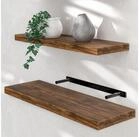 Casaria Wandboard, Dunkle Eiche H&auml;ngeregal mit Halterung 15kg Tragkraft...