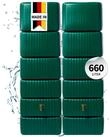 4rain Regentonne SLIM Wandtank SET 660 L, dunkelgr&uuml;n, 2x Slim 330 L, inkl....