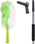 Maximex Staubwedel 2in1, Staubwischer mit Teleskopstiel und Knickgelenk,...