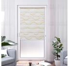 Doppelrollo Wellen Design, K-HOME, Lichtschutz, ohne Bohren, freih&auml;ngend, Klemmfix,