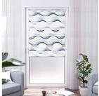 Doppelrollo Wellen Design, K-HOME, Lichtschutz, ohne Bohren, freih&auml;ngend,...
