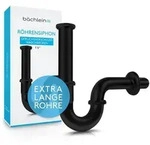 B&auml;chlein Siphon Universaler R&ouml;hrensiphon, (flexibler Waschbeckenablauf, Matt