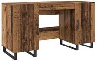 vidaXL Schreibtisch 140 x 50 x 75 cm Schreibtisch mit Regal Altholz 140x50x75 cm
