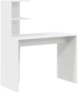 vidaXL Schreibtisch Schreibtisch mit Regal Wei&szlig; 102 x 50 x 124 cm Holzwerkstoff