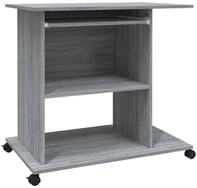 vidaXL Schreibtisch NA Schreibtisch Grau Sonoma 80x50x75 cm Spanplatte