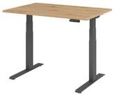 HAMMERBACHER Schreibtisch Schreibtisch el 120x80cm graphit/asteiche