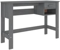 vidaXL Schreibtisch Schreibtisch HAMAR Dunkelgrau 110x40x75 cm Massivholz Kiefer
