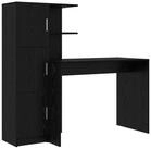 vidaXL Schreibtisch Schreibtisch 2 pcs Schwarz Eichen-Optik (2-St)