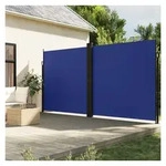 furnicato Markise Ausziehbare Seitenmarkise 200 x 600 cm in Blau, Polyester mit blau