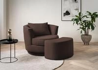 Home affaire Drehsessel MAISIE, Love Seat,Lese-Sessel,Sessel-Set, mit Hocker (2-St),