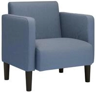 vidaXL Sessel Sessel mit Armlehnen Blau 54 cm Cordstoff (1-St)