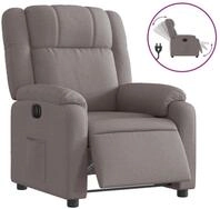 vidaXL Sessel Relaxsessel Elektrisch Taupe Stoff