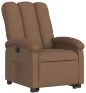 vidaXL Sessel Relaxsessel mit Aufstehhilfe Elektrisch Braun Stoff (1-St)