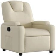 vidaXL Sessel Relaxsessel Creme Kunstleder (1-St)