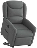 vidaXL Sessel Relaxsessel mit Aufstehhilfe Elektrisch Dunkelgrau Stoff (1-St)