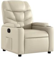 vidaXL Sessel Relaxsessel Creme Kunstleder (1-St)