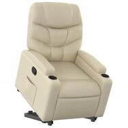 vidaXL Sessel Relaxsessel mit Aufstehhilfe Creme Kunstleder (1-St)