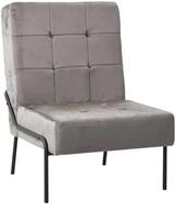vidaXL Relaxsessel Relaxstuhl 65x79x87 cm Hellgrau Samt (1-St)