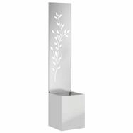 vidaXL Wandbild Garten Sichtschutz-Leinwand Floral Silber 32 x 32 x 150 cm, (1...