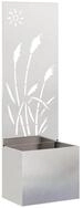 vidaXL Wandbild Garten Sichtschutz-Leinwand Silber 50 x 150 cm Edelstahl, (1 St)