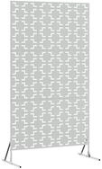 vidaXL Gartenzaun Sichtschutz Grau 100 x 50 x 180 cm Stahl, (1-St)