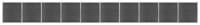 vidaXL Gartenzaun Zaunelement Set WPC 1737x186 cm Schwarz, (1-St)