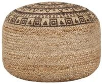 vidaXL Polsterhocker Handgefertigter Sitzpuff Braun 45 x 30 cm Jute (1 St)