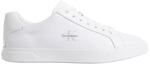 Sneaker CALVIN KLEIN "LOW PROF CUPSOLE LTH", Herren, Gr. 39, wei&szlig;, Leder,