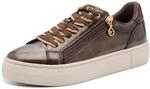 Plateausneaker TAMARIS, Damen, Gr. 39, braun (braun lack), Lacklederimitat,