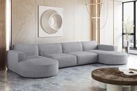 Kaiser M&ouml;bel Ecksofa Designer MODENA U XL stoff Dicker cord Poso, Viele Farben,