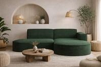 Kaiser M&ouml;bel Ecksofa Designer MODENA STUDIO L stoff Cord, Ecksofa, Cord Sofa,
